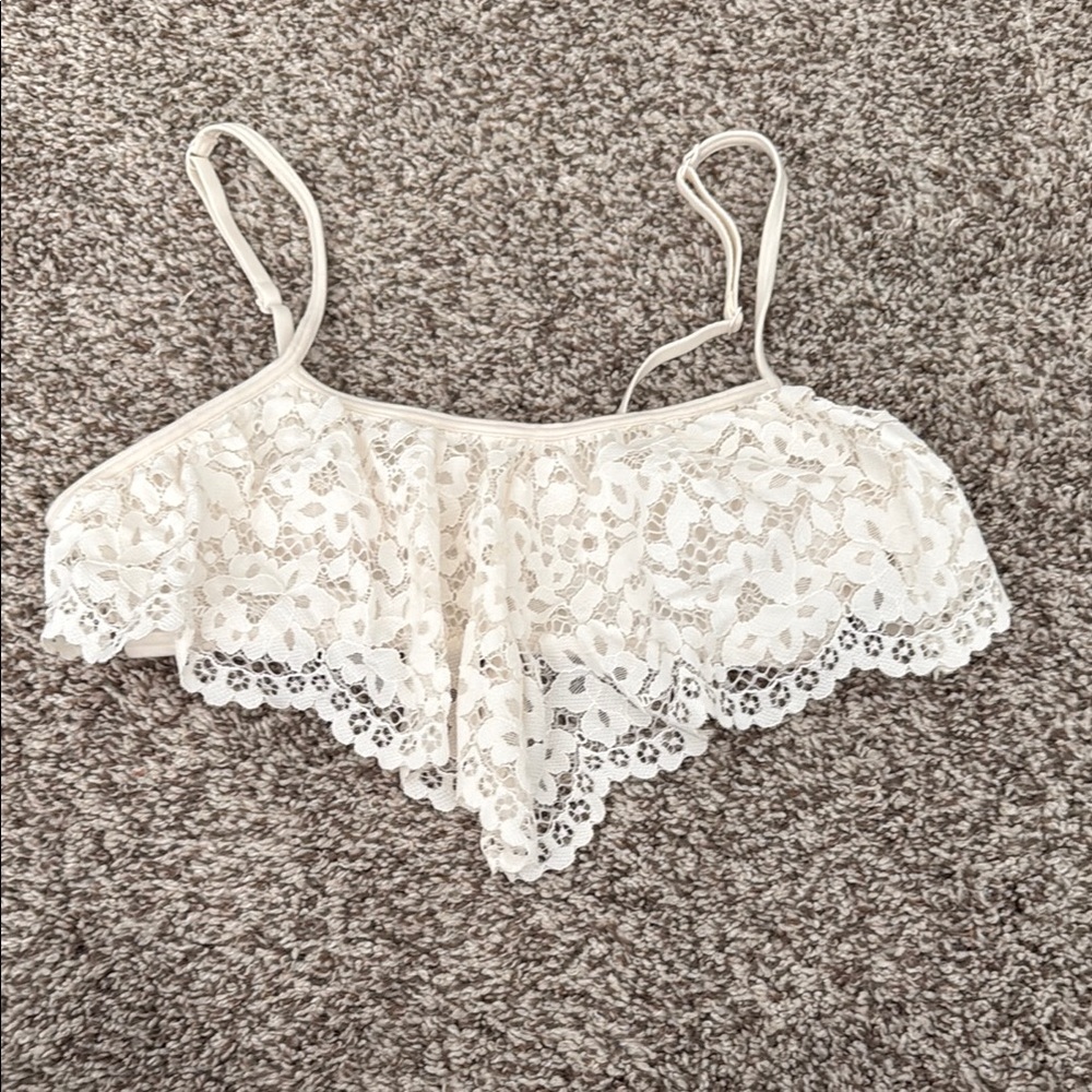 Cream Lace Bralette